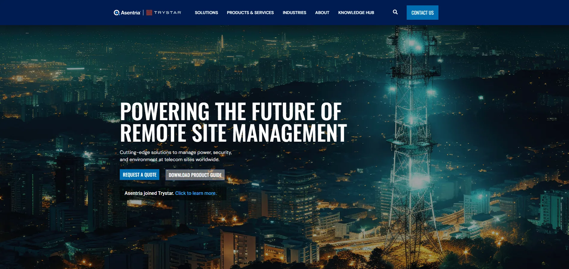 Asentria website preview