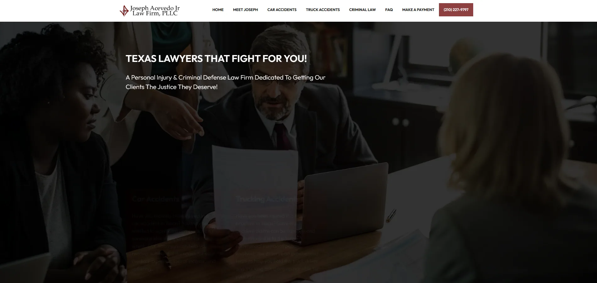 Joe Ace Jr. Law website preview