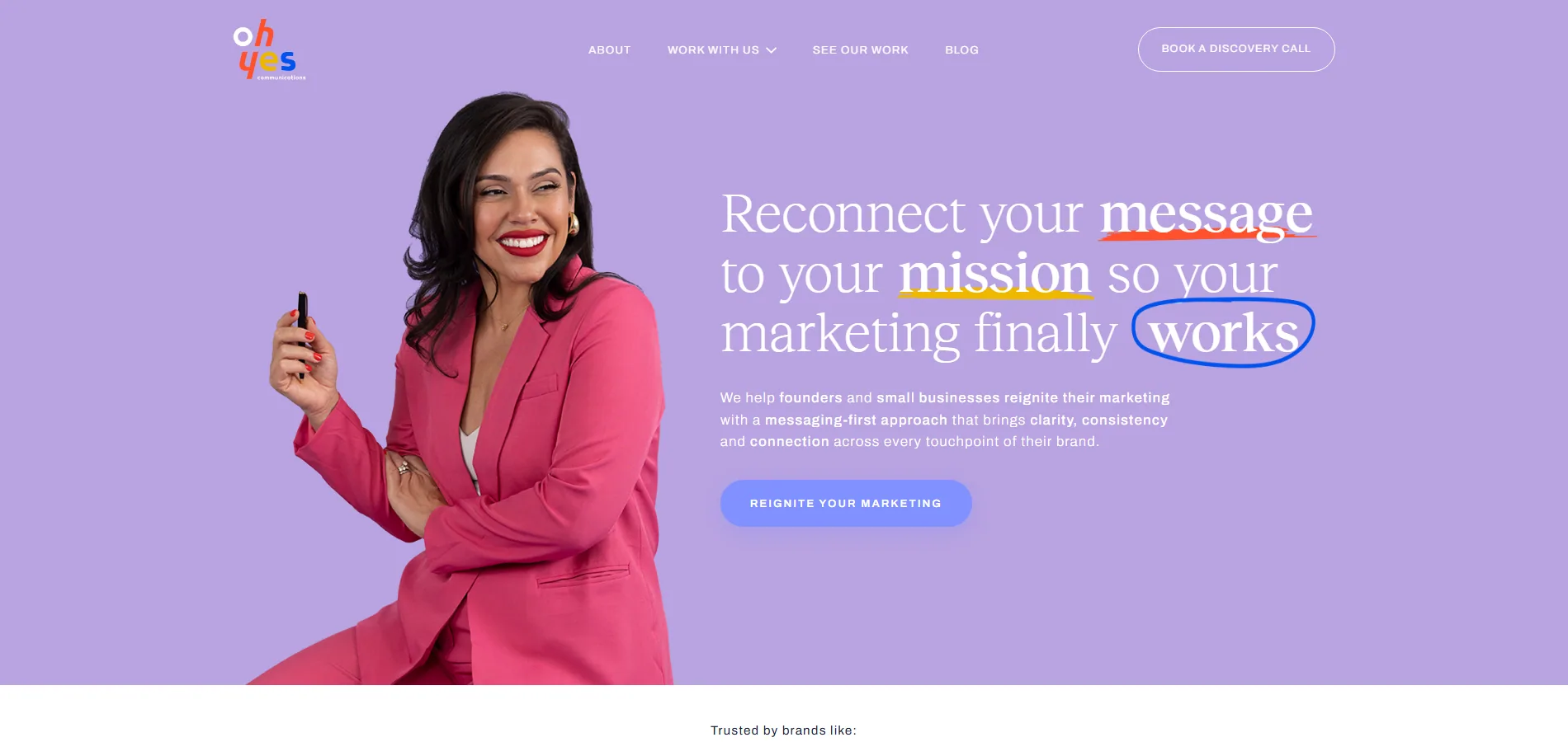 Oh Yes Communications website preview