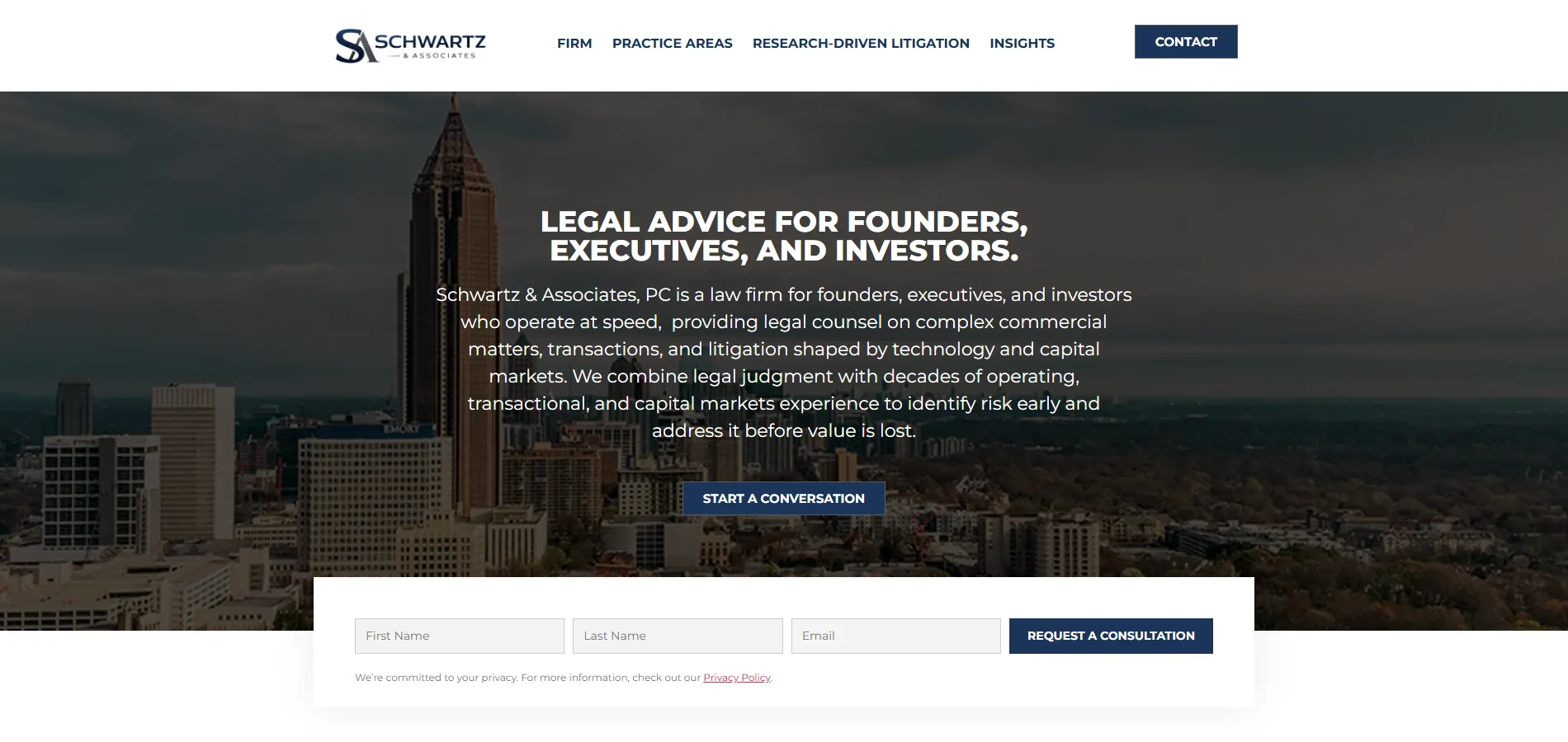 Schwartz & Associates website preview
