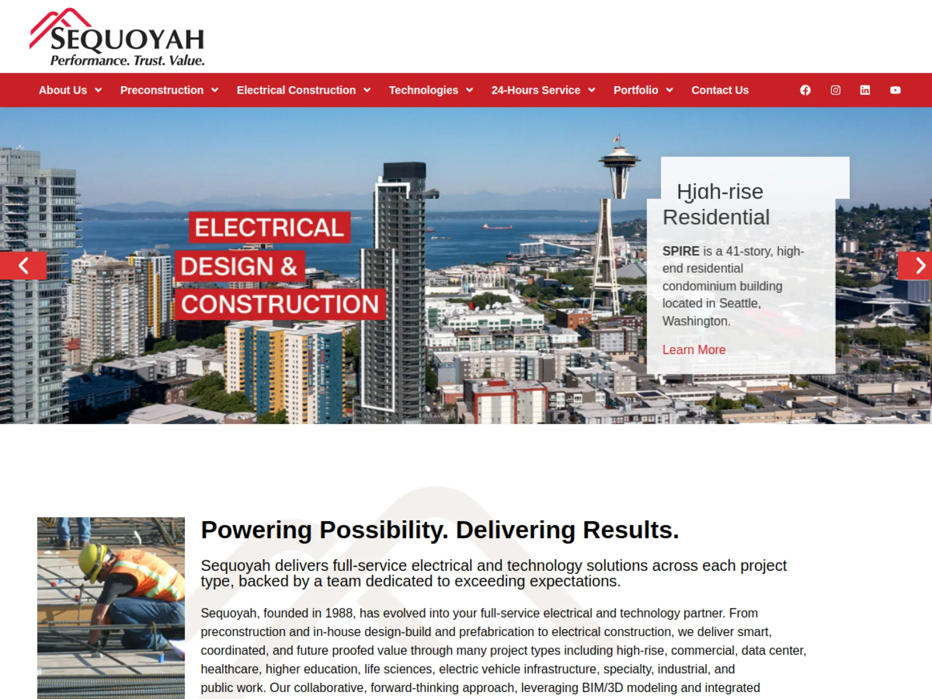 Sequoyah Electric website preview